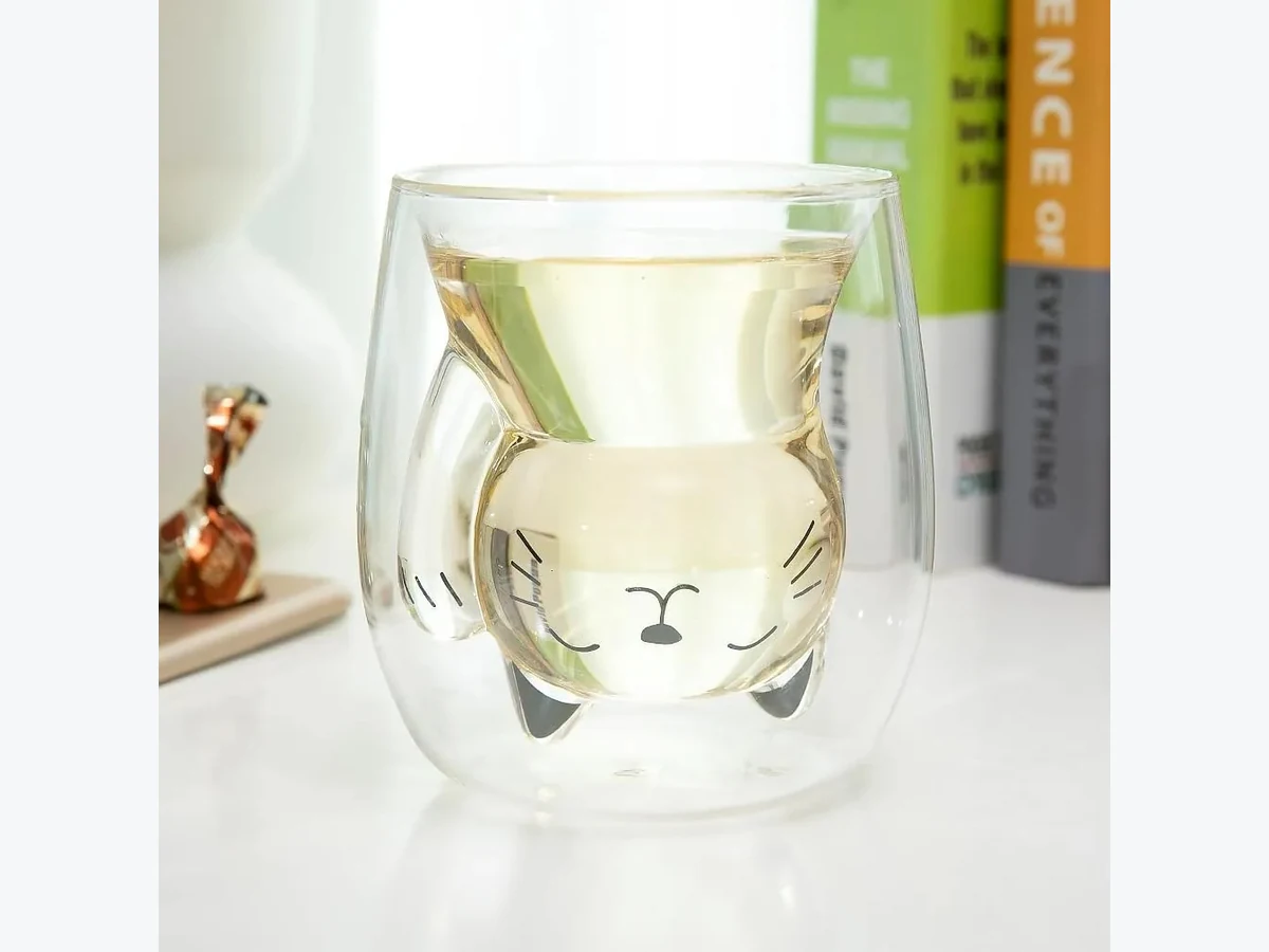 XZS-2603 Transparent Fortune Cat Glass Mug - Wholesale Factory Direct China