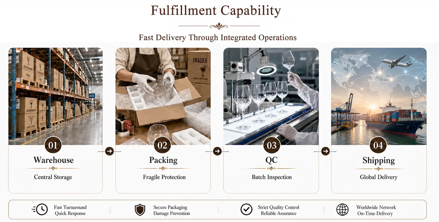 Warehouse packing QC and shipping fulfillment capability